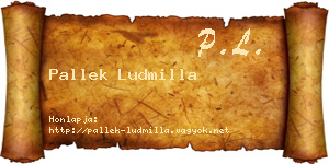 Pallek Ludmilla névjegykártya